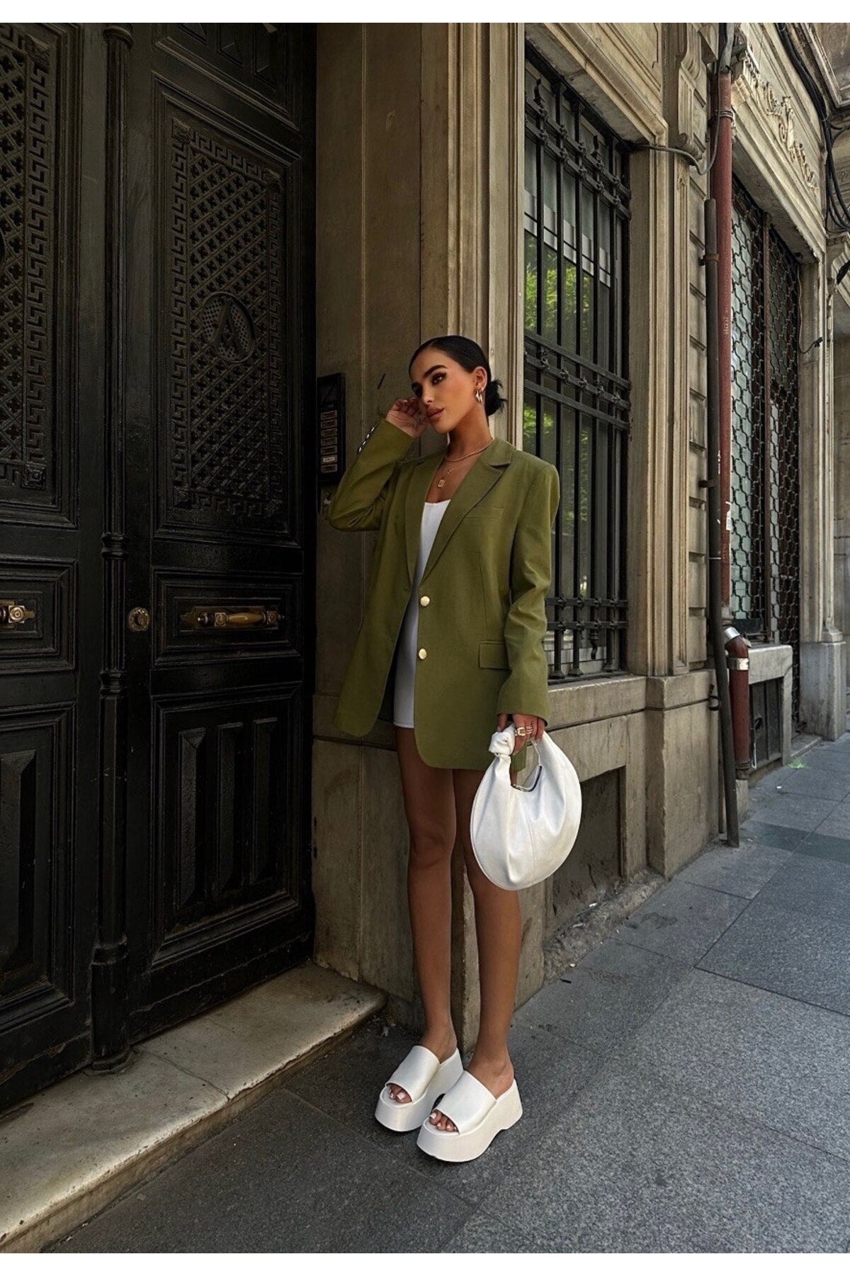Kadın Keten Blazer Ceket