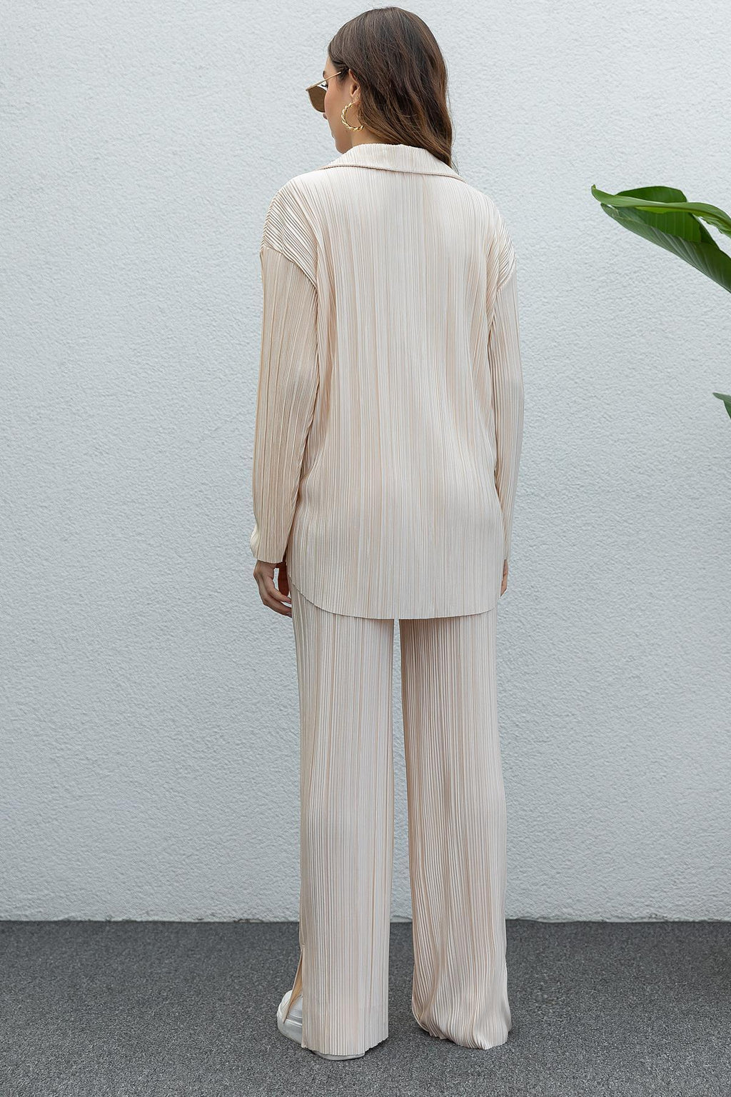 Pleated Two Piece Suit