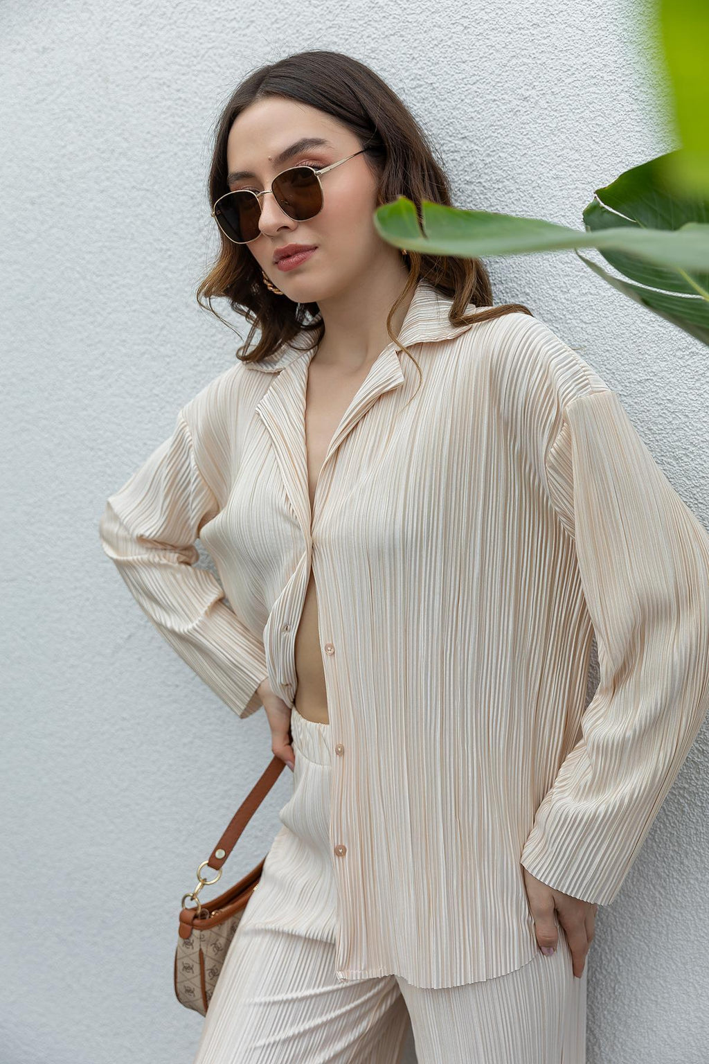 Pleated Two Piece Suit